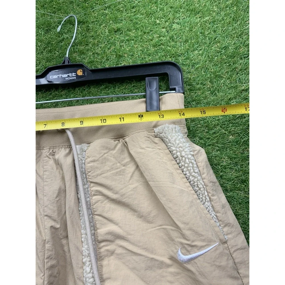 Nike Joggers Womens Medium Tan Oversized Sweatpant Trackpant Windbreaker Tech